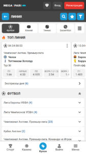 Коэффициенты ставок на Премьер-лигу